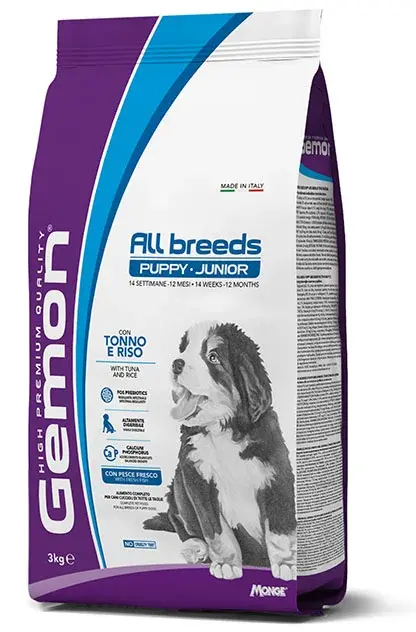 Gemon Dog Puppy & Junior (Тунец, рис)