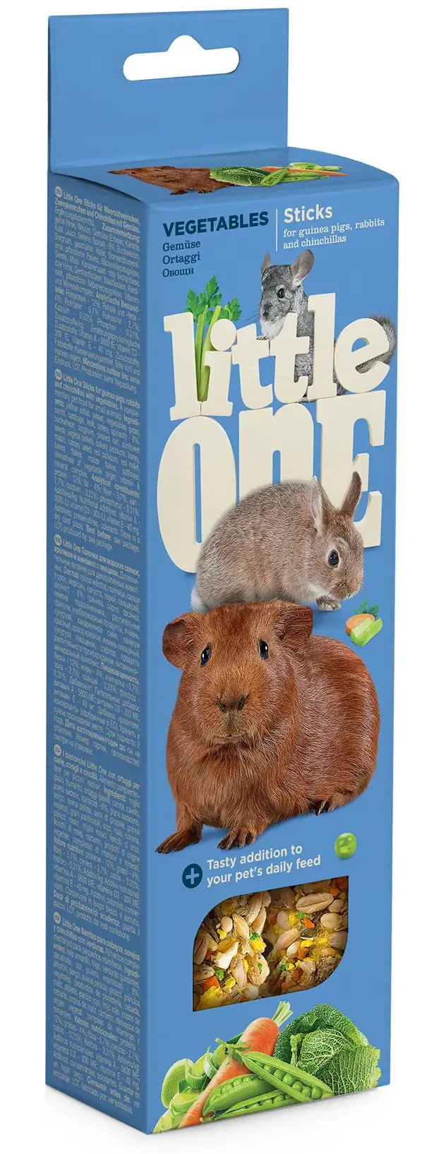 Little One Палочки для грызунов с овощами 2х60 г