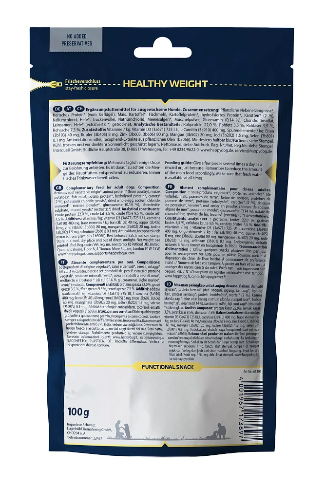 Happy Dog Care Snack Healthy Weight