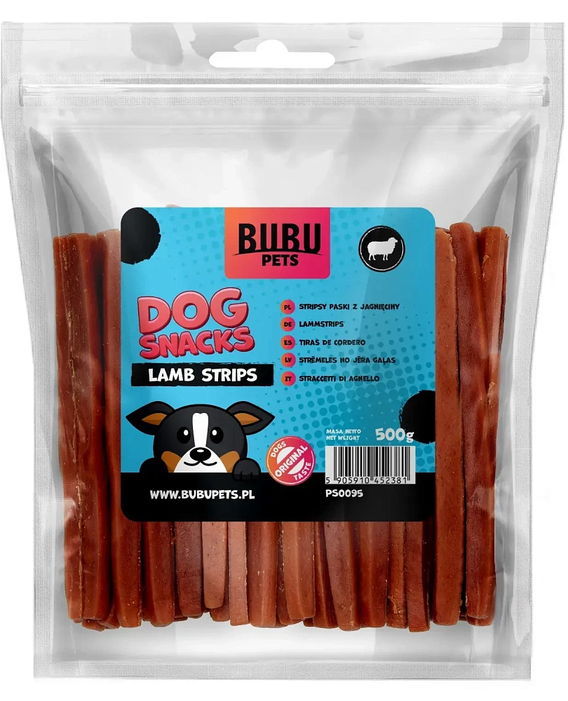 Bubu Pets Стрипсы из мяса ягненка, 500 г