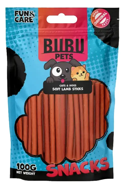 Bubu Pets Палочки из мяса ягненка, мягкие, 100 г