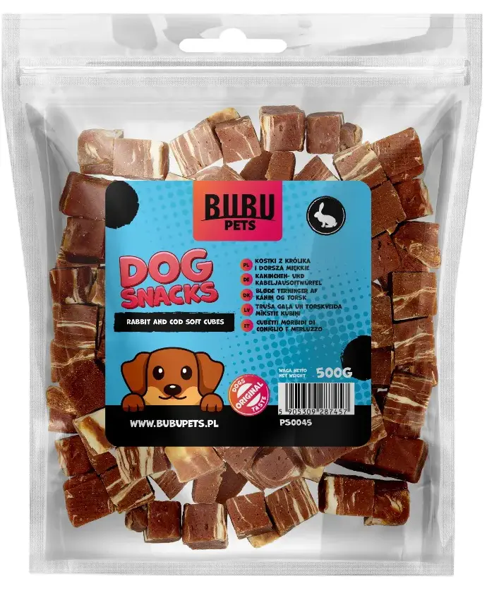 Bubu Pets Косточки из кролика и трески, мягкие