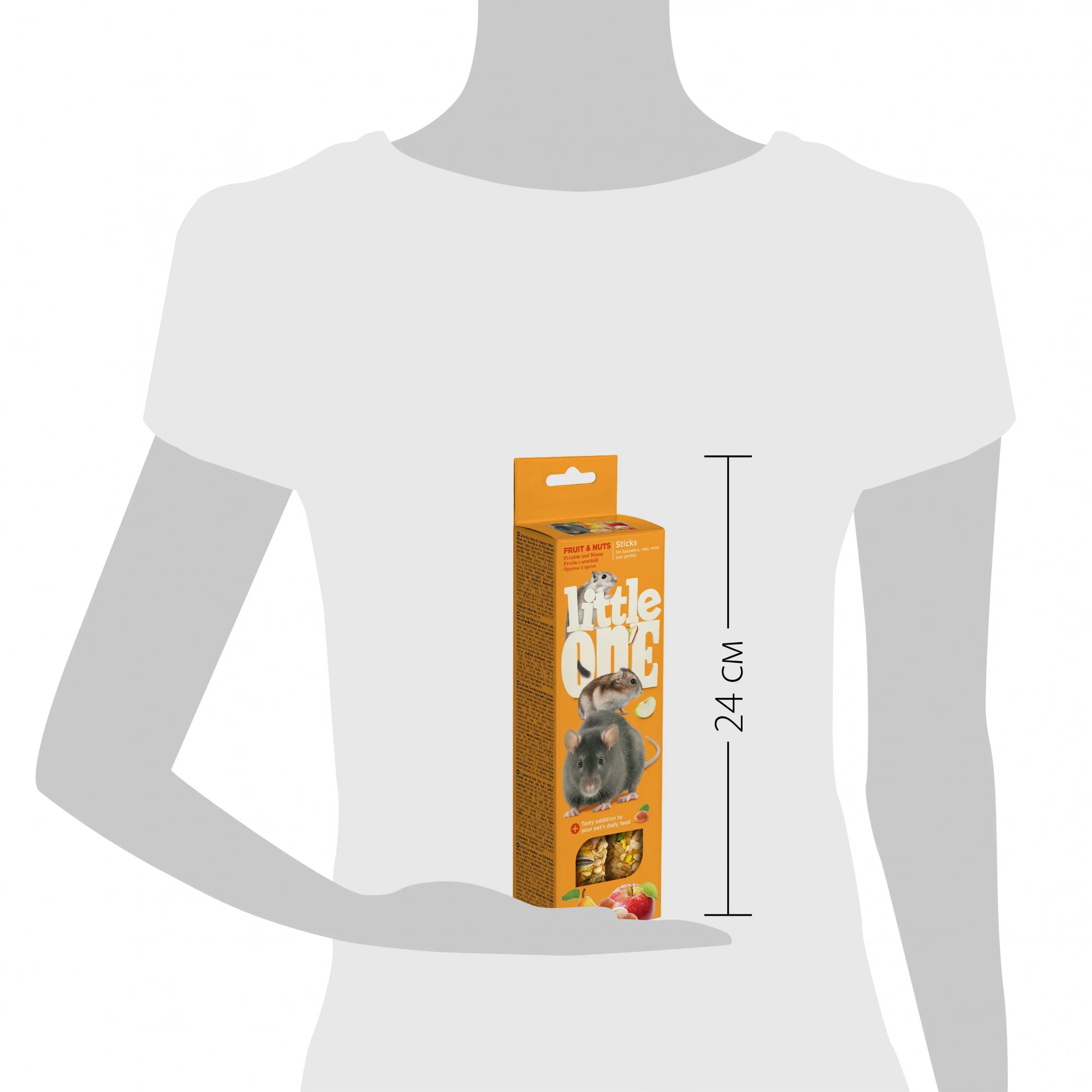 Little One Палочки для грызунов с фруктами и орехами 2х60 г