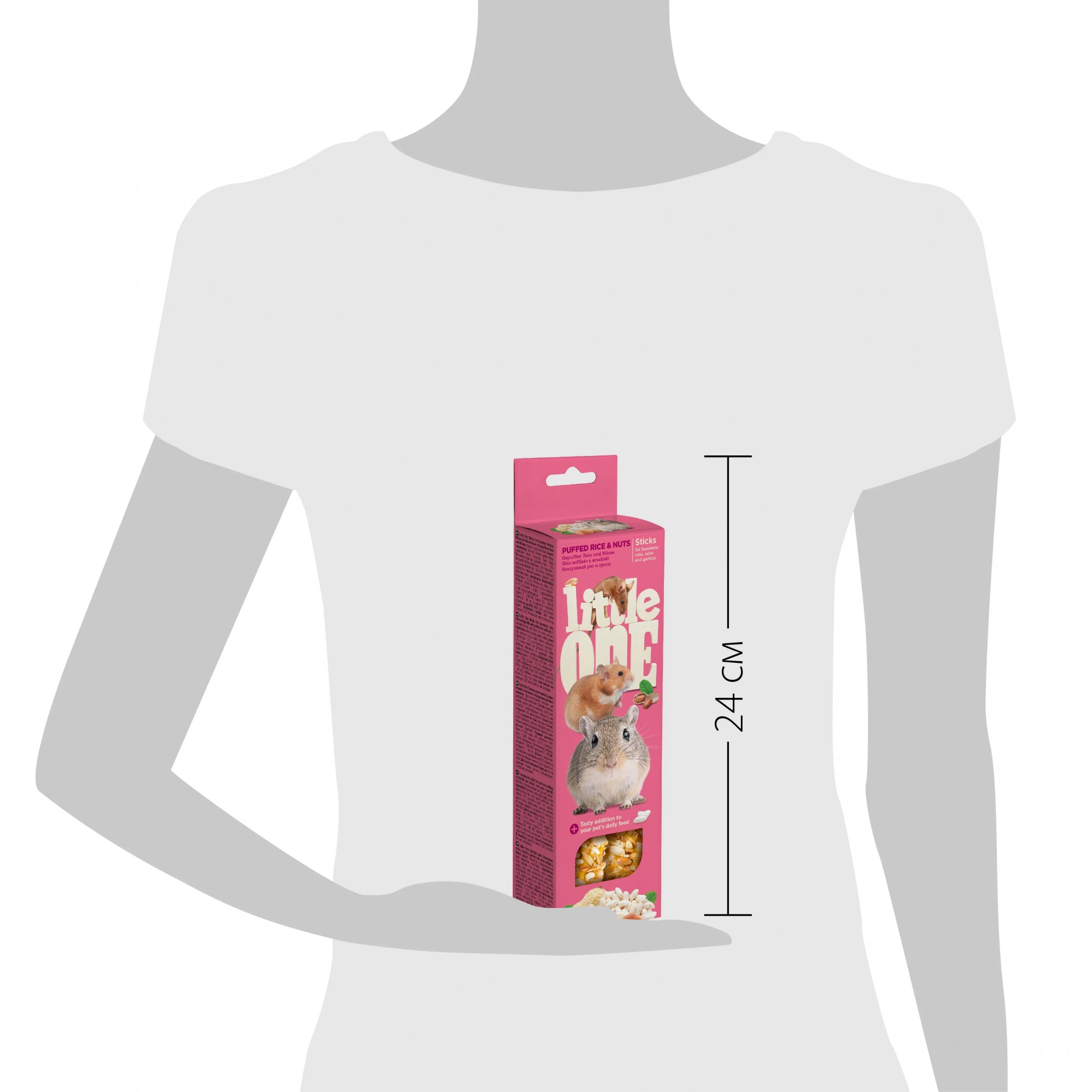 Little One Палочки для грызунов с возд. рисом и орехами 2х55 г